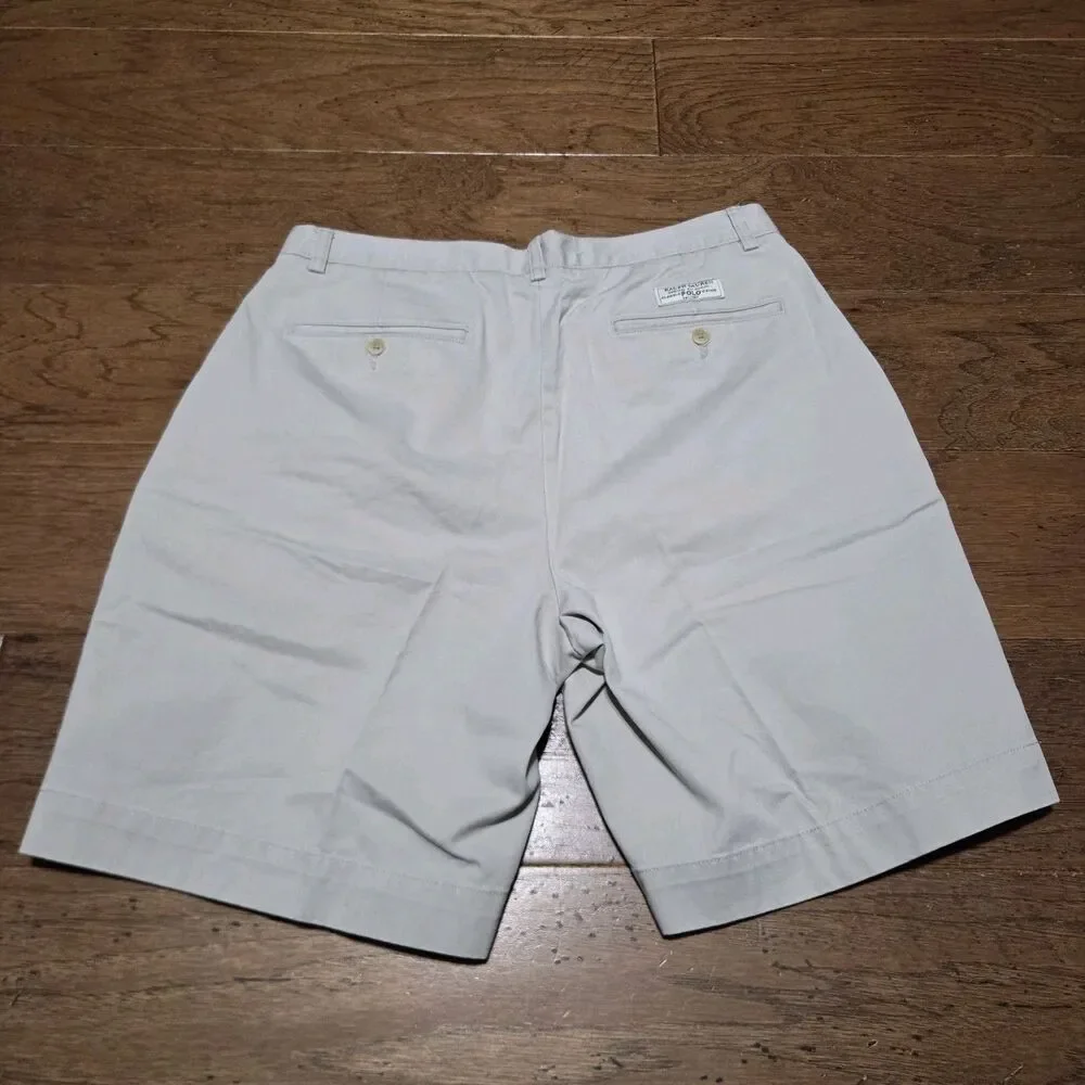 Vtg Polo Ralph Lauren Chino Prospect Shorts Men's Size 33 Khaki Cotton Pony Logo